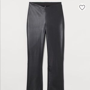Flared Faux Leather Leggings H&M Size 6